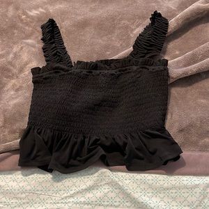 BCBG cinched ruffle tanktop